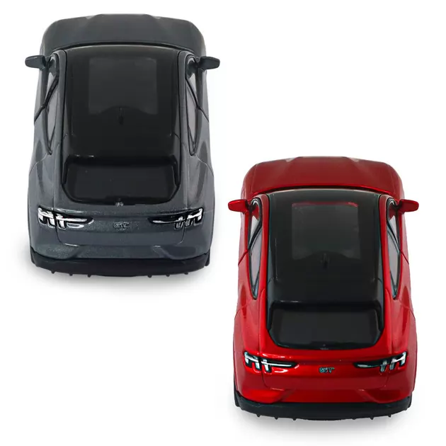 Автомодель - Ford Mustang Mach-E GT 2023 (красный, серебристо-серый)