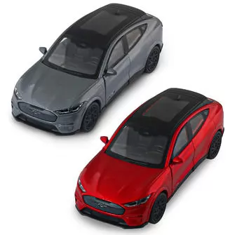 Автомодель - Ford Mustang Mach-E GT 2023 (красный, серебристо-серый)