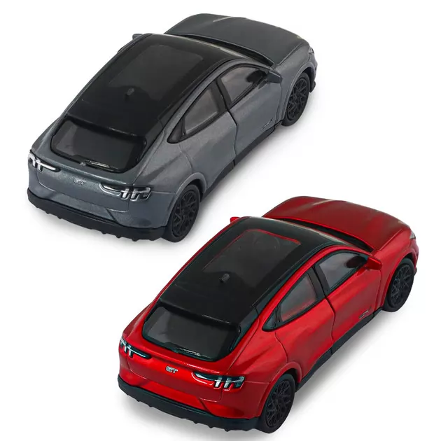 Автомодель - Ford Mustang Mach-E GT 2023 (красный, серебристо-серый)