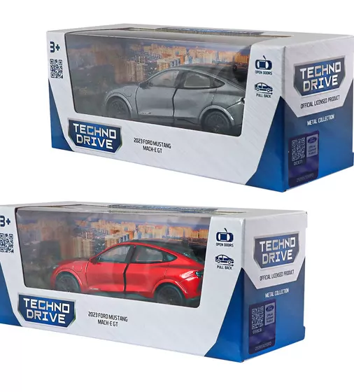 Автомодель - Ford Mustang Mach-E GT 2023 (красный, серебристо-серый) - 250387W_12.jpg - № 12