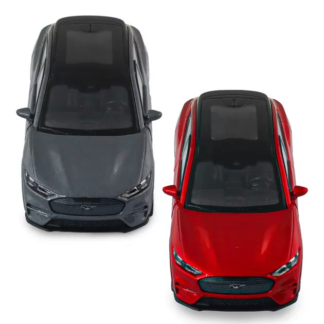Автомодель - Ford Mustang Mach-E GT 2023 (красный, серебристо-серый)