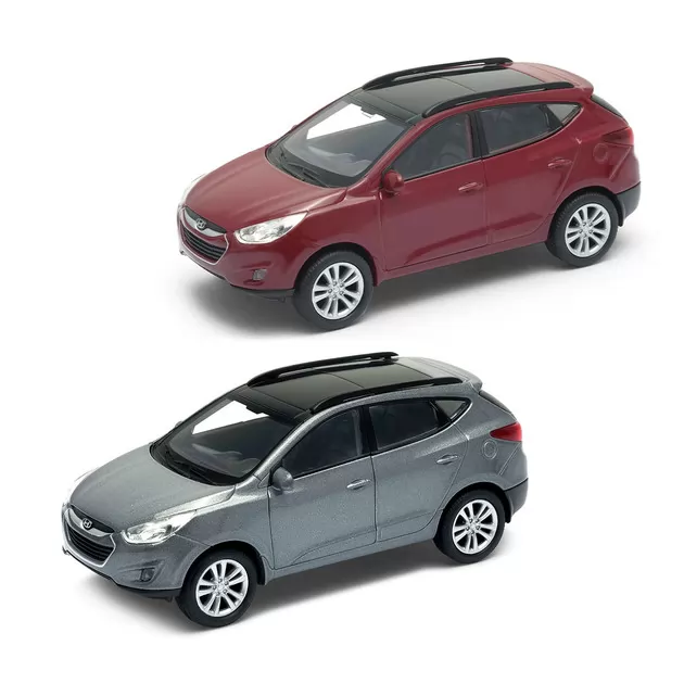 Автомодель - Hyundai Tucson IX35 (серебристо-серый, красный металлик)