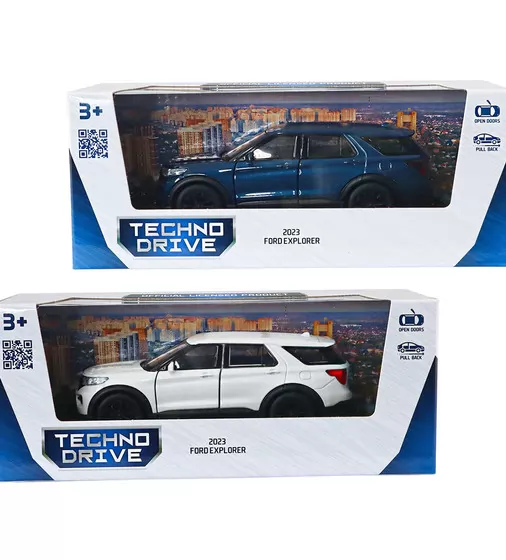 Автомодель - Ford Explorer 2023 (перламутрово-белый, голубой металлик) - 250392W_13.jpg - № 13