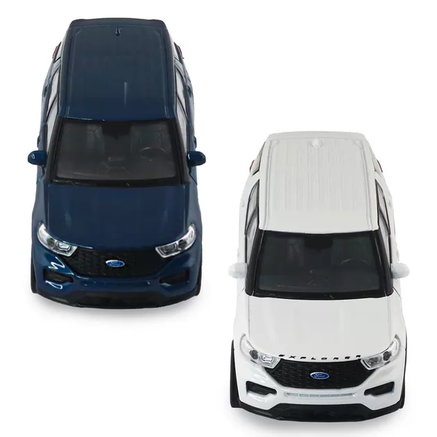 Автомодель - Ford Explorer 2023 (перламутрово-белый, голубой металлик)
