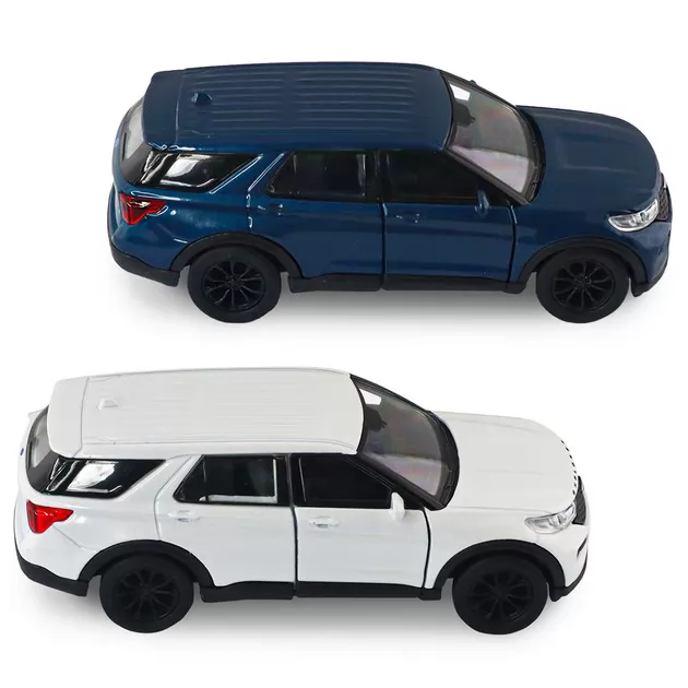 Автомодель - Ford Explorer 2023 (перламутрово-белый, голубой металлик)