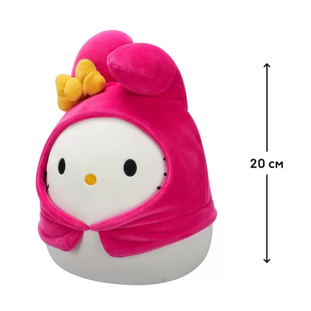 Мягкая игрушка Squishmallows - Хеллоу Китти в образе Моя Мелоди (20 cm)