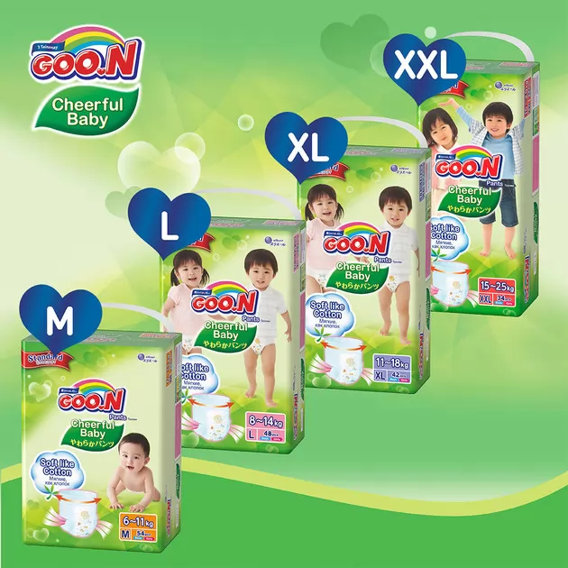 Трусики-Подгузники Cheerful Baby Для Детей (Xl, 11-18 Кг, 42 Шт)