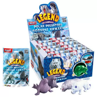 Дисплей стретч-игрушек в виде животного Legend of animals Макси – Полярные хищники (12 шт.)