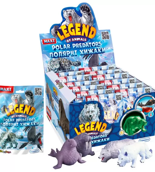 Дисплей стретч-игрушек в виде животного Legend of animals Макси – Полярные хищники (12 шт.) - 102-CN22-CDU_1.jpg - № 1
