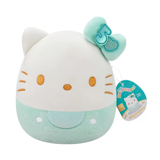 Мягкая игрушка Squishmallows – Хеллоу Китти в изумрудном (20 cm)