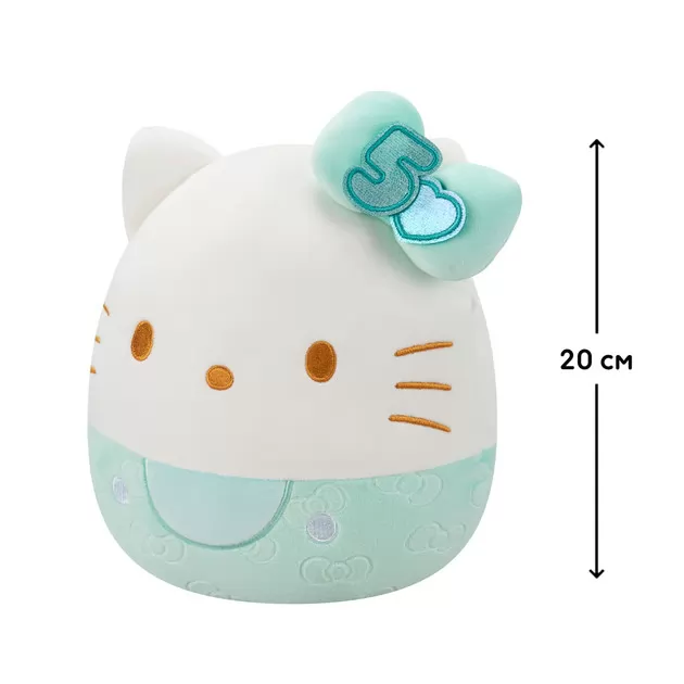 Мягкая игрушка Squishmallows – Хеллоу Китти в изумрудном (20 cm)