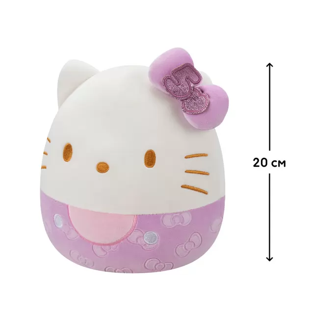 Мягкая игрушка Squishmallows – Хеллоу Китти в фиолетовом (20 cm)