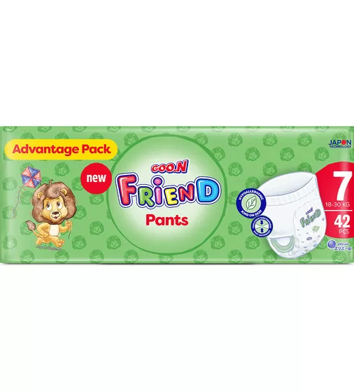 Трусики-подгузники Goo.N Friend для детей 18-30 кг (размер 7(3XL), 42 шт) - F1010117-007_1.jpg - № 1