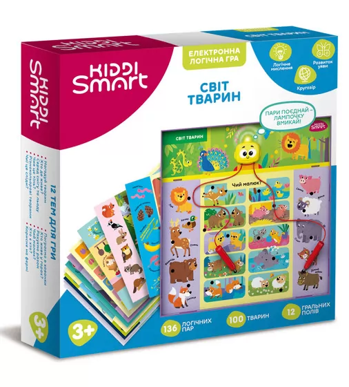 Электронная логическая игра Kiddi Smart - Викторина Мир животных"" - 157-A-001-UA_1.jpg - № 1