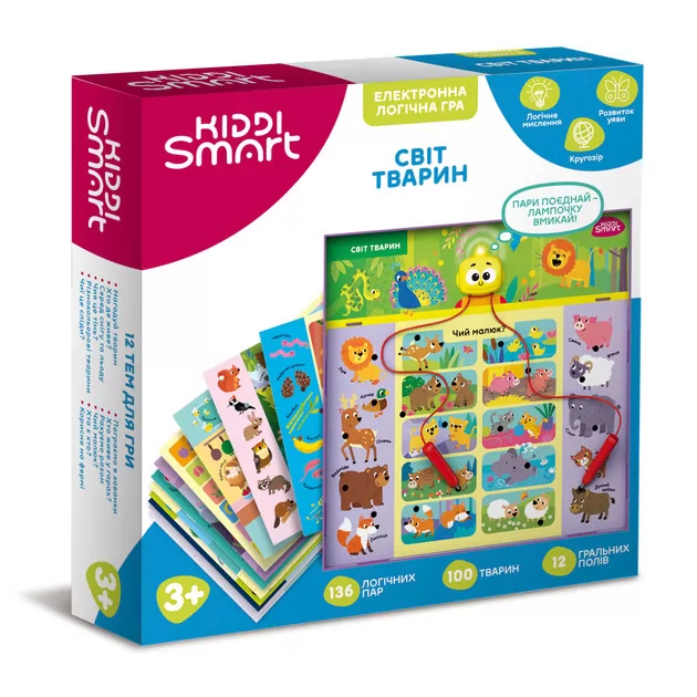 Электронная логическая игра Kiddi Smart - Викторина Мир животных""