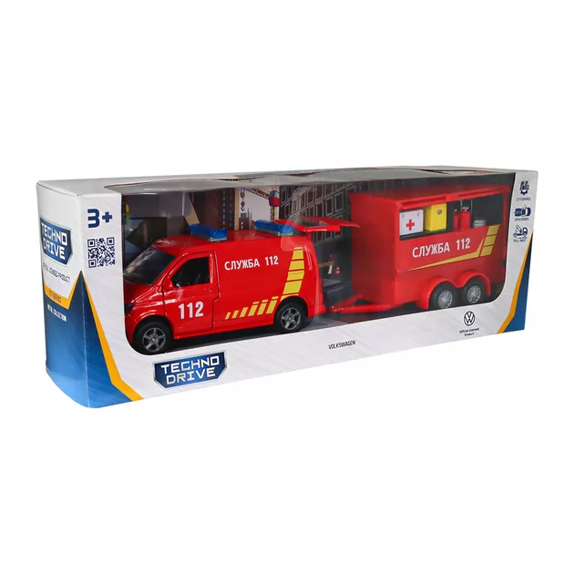 Игровой набор - Volkswagen Служба 112 (с прицепом)