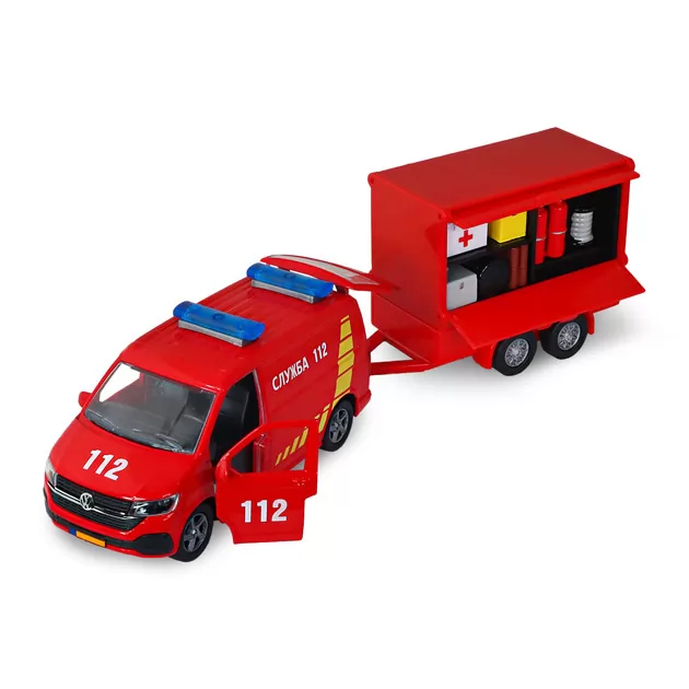 Игровой набор - Volkswagen Служба 112 (с прицепом)