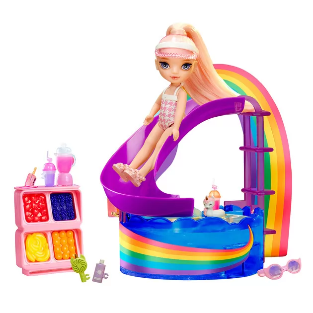 Игровой набор с куклой Rainbow High – Радужный праздник в бассейне