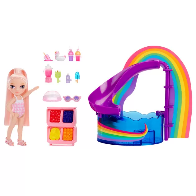 Игровой набор с куклой Rainbow High – Радужный праздник в бассейне