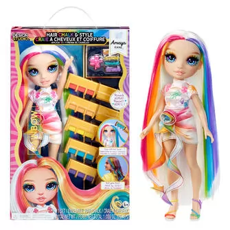 Игровой набор с куклой Rainbow High серии Мелки для волос и стиль – Амая