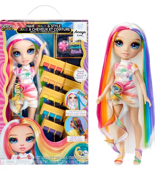 Игровой набор с куклой Rainbow High серии Мелки для волос и стиль – Амая - 526780_1.jpg - № 1