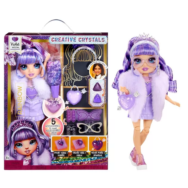Игровой набор с куклой Rainbow High серии Creative Crystals" - Виолетта"