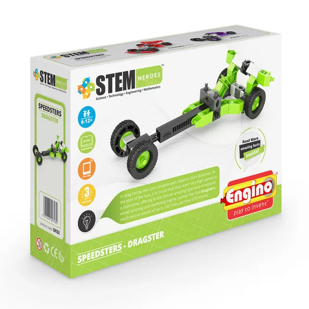 Конструктор Stem Heroes - Спортивные Автомобили: Драгстер