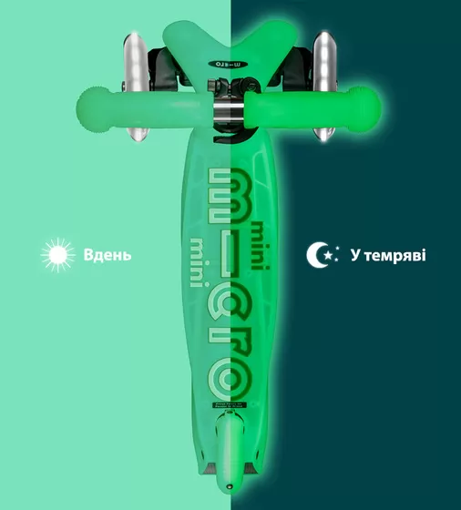 Самокат Micro серии Mini Deluxe Glow LED" - Ледяной лайм" - MMD216_6.jpg - № 6
