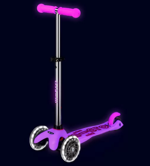 Самокат Micro серии Mini Deluxe Glow LED" - Морозный розовый" - MMD217_5.jpg - № 5