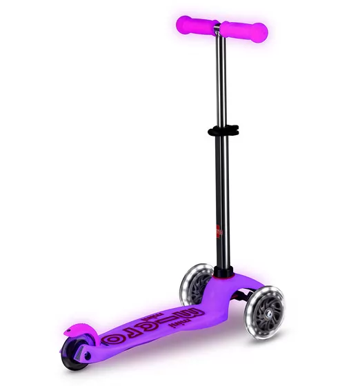 Самокат Micro серии Mini Deluxe Glow LED" - Морозный розовый" - MMD217_3.jpg - № 3