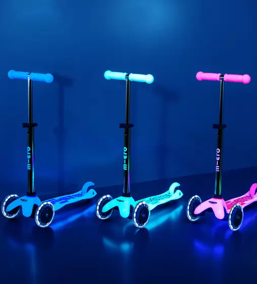 Самокат Micro серии Mini Deluxe Glow LED" - Морозный розовый" - MMD217_8.jpg - № 8