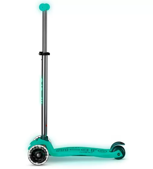 Самокат Micro серии Maxi Deluxe Glow LED" - Желейный зеленый" - MMD365_2.jpg - № 2