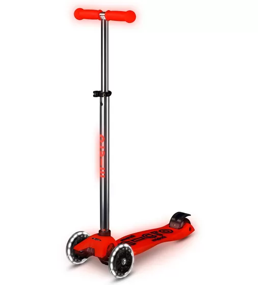 Самокат Micro серии Maxi Deluxe Glow LED" - Красная аура" - MMD368_1.jpg - № 1