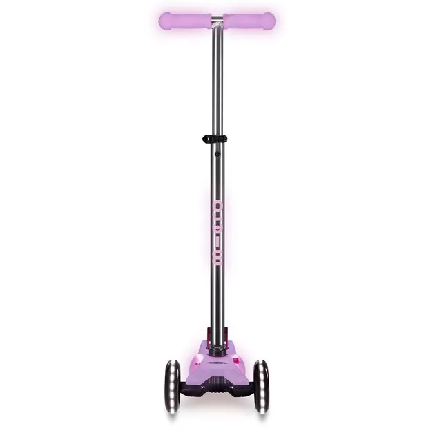 Самокат Micro серии Maxi Deluxe Glow LED Plus" - Сияюще-пурпурный"