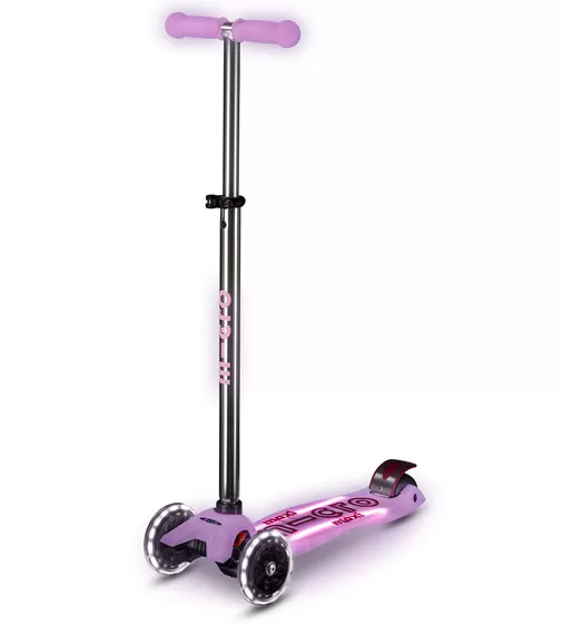 Самокат Micro серии Maxi Deluxe Glow LED Plus" - Сияюще-пурпурный" - MMD378_1.jpg - № 1