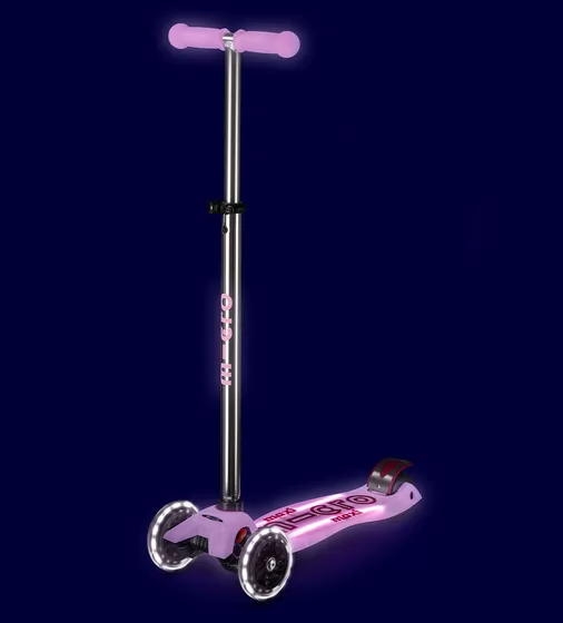 Самокат Micro серии Maxi Deluxe Glow LED Plus" - Сияюще-пурпурный" - MMD378_5.jpg - № 5