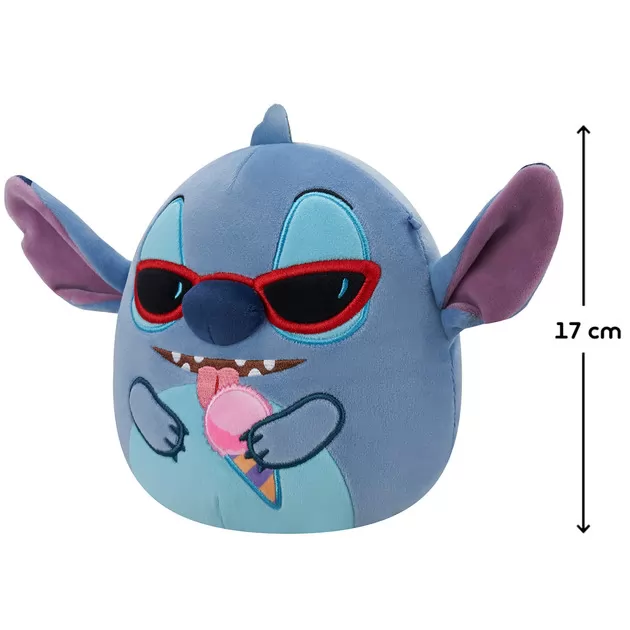 Мягкая игрушка Squishmallows серии Disney" - Стич с мороженым (17 см)"