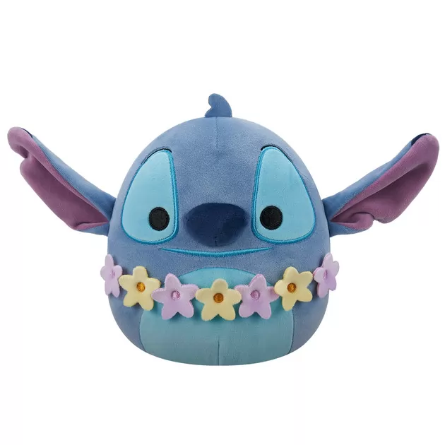 Мягкая игрушка Squishmallows серии Disney" - Стич в гавайских леях (17 см)"