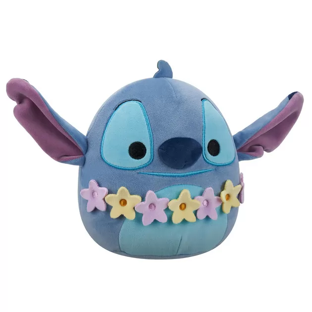 Мягкая игрушка Squishmallows серии Disney" - Стич в гавайских леях (17 см)"