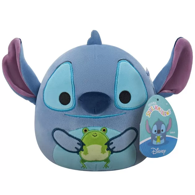 Мягкая игрушка Squishmallows серии Disney" - Стич с лягушкой (17 см)"