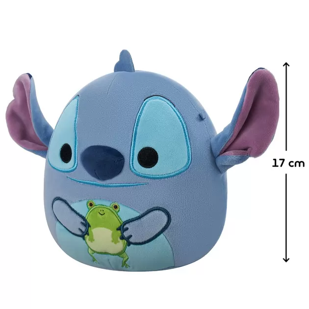 Мягкая игрушка Squishmallows серии Disney" - Стич с лягушкой (17 см)"
