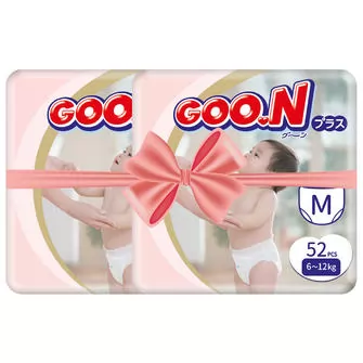 Трусики-подгузники Goo.N Plus для детей (размер 3(M), 6-12 кг, 104 шт)