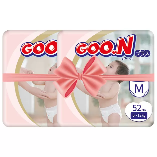 Трусики-подгузники Goo.N Plus для детей (размер 3(M), 6-12 кг, 104 шт)