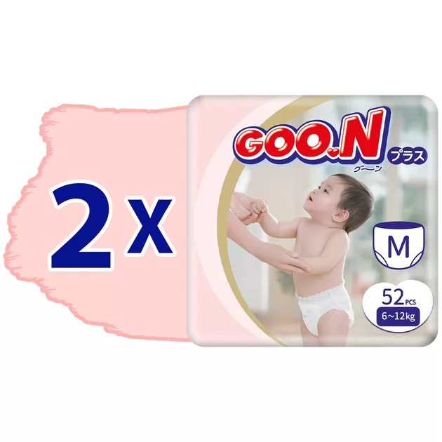 Трусики-подгузники Goo.N Plus для детей (размер 3(M), 6-12 кг, 104 шт)