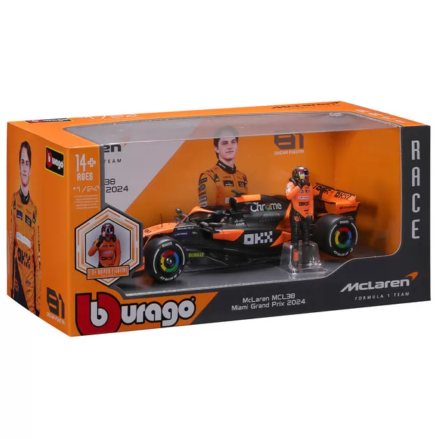 Автомодель с фигуркой - McLaren MCL38 (1:24)
