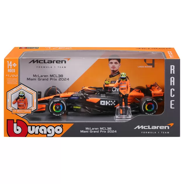 Автомодель с фигуркой - McLaren MCL38 (1:24)