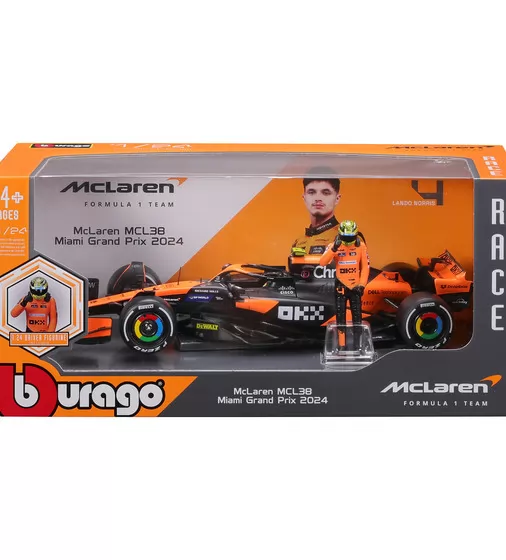 Автомодель с фигуркой - McLaren MCL38 (1:24) - 18-28040_6.jpg - № 6
