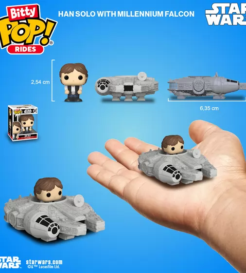 Набор фигурок Bitty Pop! Ride - Хан Соло и Тысячелетний сокол - 83623_3.jpg - № 3