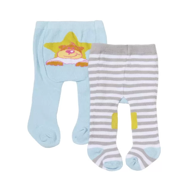 Колготки для куклы BABY BORN (голубые в полосочку)