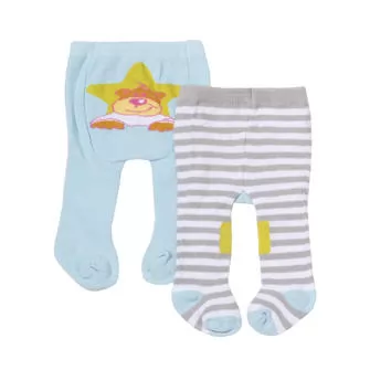 Колготки для куклы BABY BORN (голубые в полосочку)